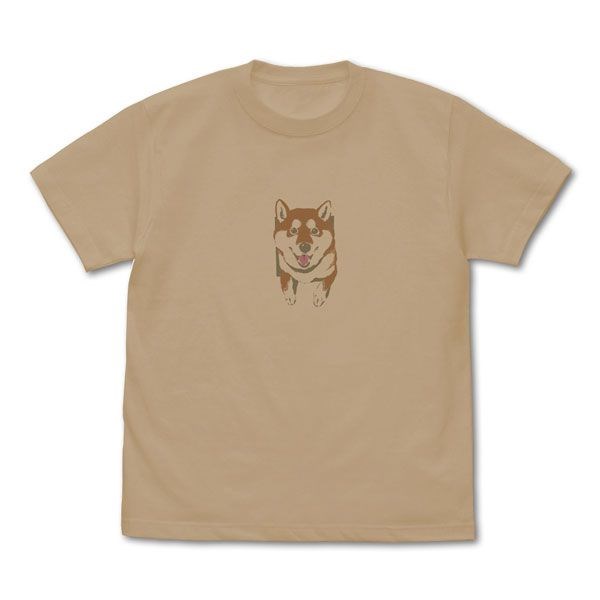 世界末日與柴犬同行 : 日版 (大碼)「小春」石原雄先生デザイン 壁とハルさん 淺米色 T-Shirt
