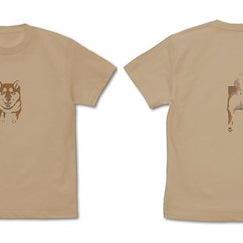 世界末日與柴犬同行 : 日版 (細碼)「小春」石原雄先生デザイン 壁とハルさん 淺米色 T-Shirt