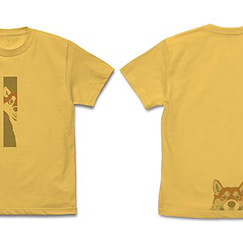 世界末日與柴犬同行 : 日版 (大碼)「小春」石原雄先生デザイン ハルさんチラリ 香蕉黃 T-Shirt