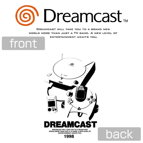 Dreamcast (DC) : 日版 (中碼) Dreamcast 主機 白色 T-Shirt