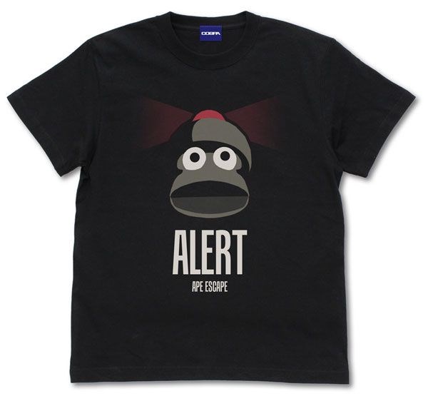 捉猴啦 : 日版 (細碼)「嗶波猴」警戒中 黑色 T-Shirt