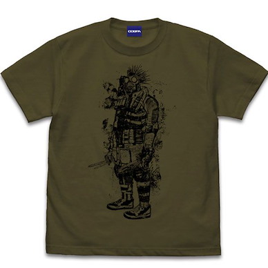 異獸魔都 (細碼)「開曼」第一卷插圖 墨綠色 T-Shirt Kaiman Holding a Knife T-Shirt /MOSS-S【Dorohedoro】