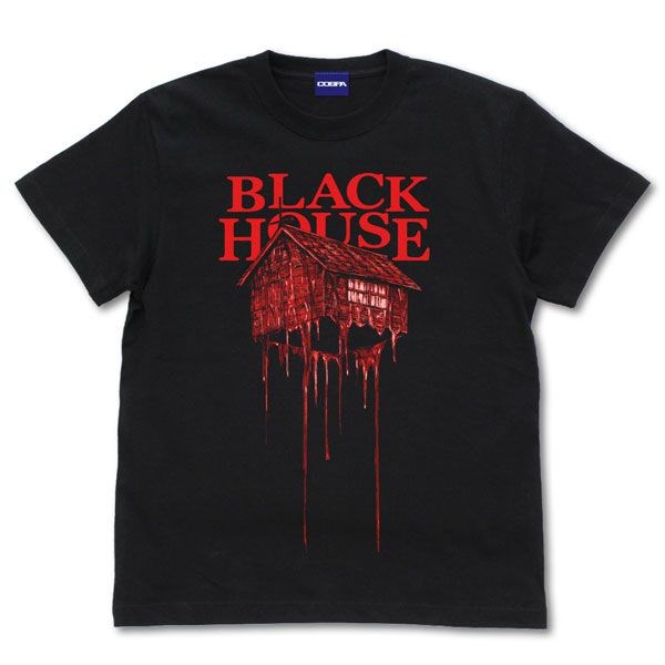 異獸魔都 : 日版 (細碼) 黒い家 黑色 T-Shirt