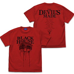 異獸魔都 : 日版 (細碼) 黒い家 紅色 T-Shirt
