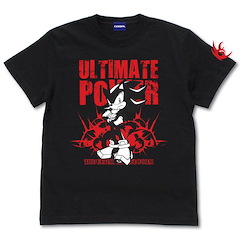 超音鼠 : 日版 (加大)「Shadow the Hedgehog」ULTIMATE POWER 黑色T-Shirt
