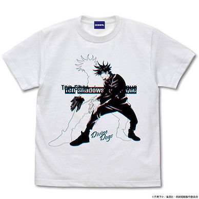 咒術迴戰 (大碼)「伏黑惠」玉犬 白色 T-Shirt Megumi Fushiguro T-Shirt /WHITE-L【Jujutsu Kaisen】