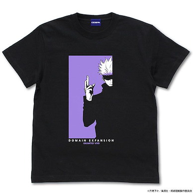 咒術迴戰 (中碼)「五條悟」無量空処 黑色 T-Shirt Satoru Gojo T-Shirt /BLACK-M【Jujutsu Kaisen】