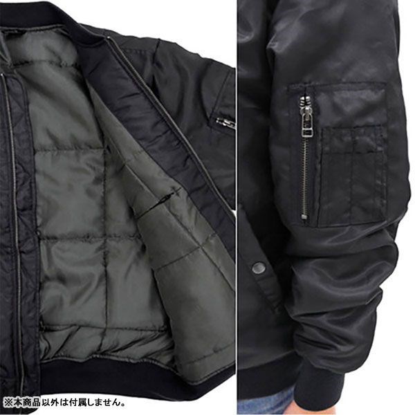 少女與戰車 : 日版 (加大)黑森峰女子學園 MA-1 黑色 外套