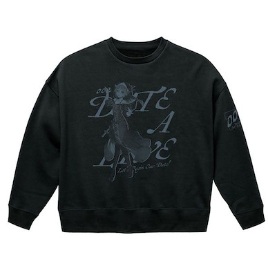 約會大作戰 (中碼)「本条二亞」寬鬆 黑色 長袖運動衫 Nia Honjou Big Silhouette Sweatshirt /BLACK-M【Date A Live】