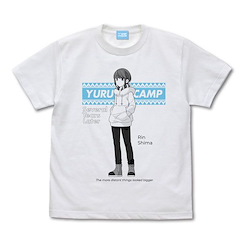 搖曳露營△ : 日版 (中碼)「志摩凜」白色 T-Shirt