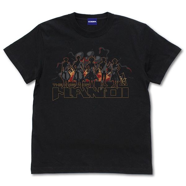 遊戲王 系列 : 日版 (大碼) 遊戲王VRAINS 左輪和漢諾騎士 黑色 T-Shirt