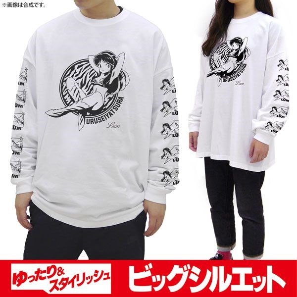 山T女福星 : 日版 (加大)「阿琳」寬鬆 長袖 白色 T-Shirt