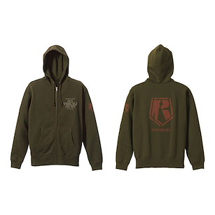 裝甲騎兵 (加大) 紅肩隊 墨綠色 連帽拉鏈外套 Red Shoulder Custom Zip Hoodie /MOSS-XL【Armored Trooper Votoms】