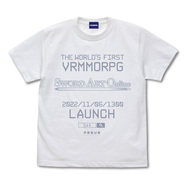刀劍神域系列 : 日版 (中碼) THE WORLD'S FIRST VRMMORPG SAO 宣傳 白色 T-Shirt