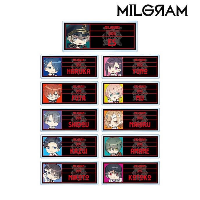 MILGRAM -米爾格倫- : 日版 亞克力名牌 徽章 公式ちびキャラ Season 2 Ver. (11 個入)