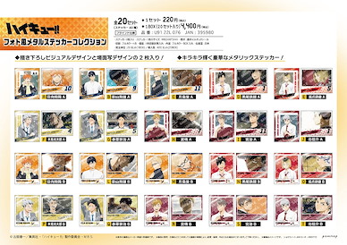 排球少年!! 相片風格 金屬貼紙 (20 個入) Photo Style Metal Sticker Collection U91 22L 076 (20 Pieces)【Haikyu!!】