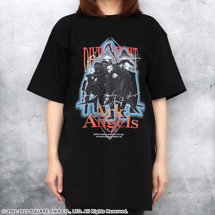 最終幻想系列 : 日版 (細碼) 最終幻想XI Ark Angels 黑色 T-Shirt