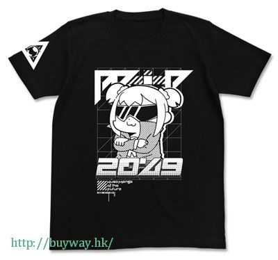 Pop Team Epic : 日版 (大碼)「PPTP 2049」黑色 T-Shirt