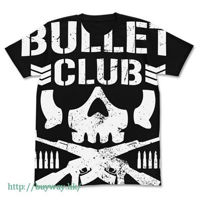 新日本職業摔角 : 日版 (大碼)「BULLET CLUB」黑色 T-Shirt
