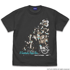 十三機兵防衛圈 (中碼) 13人の主人公 圖案 墨黑色 T-Shirt Collage T-Shirt /SUMI-M【13 Sentinels: Aegis Rim】