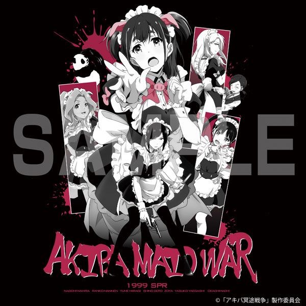 秋葉原冥途戰爭 : 日版 (中碼) 動畫宣傳圖 黑色 T-Shirt