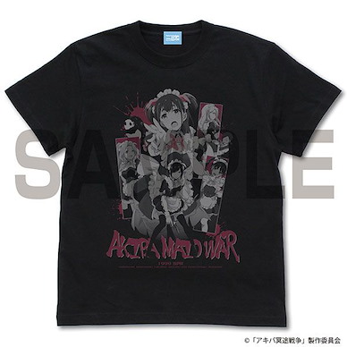 秋葉原冥途戰爭 (加大) 動畫宣傳圖 黑色 T-Shirt T-Shirt /BLACK-XL【Akiba Maid War】