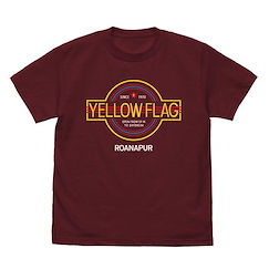 黑礁 : 日版 (中碼) YELLOW FLAG 酒紅色 T-Shirt