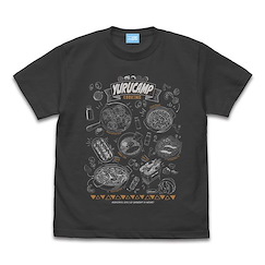 搖曳露營△ (中碼)「各務原撫子」野營食物 墨黑色 T-Shirt Camp Gourmet T-Shirt /SUMI-M【Laid-Back Camp】