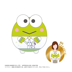 Sanrio系列 「Keroppi」30cm 圓碌碌 公仔 2 SR-55 HAPIDANBUI Fuwakororin Big 2 D Kero Kero Keroppi【Sanrio Series】