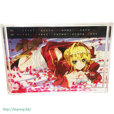 Fate系列 「Saber」Fate/EXTRA Last Encore 座枱日曆 + B3 海報 Acrylic Calendar + Bathroom Poster Set【Fate Series】