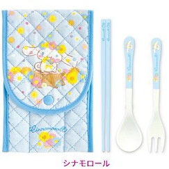 Sanrio系列 「玉桂狗 / 肉桂狗」Happy Kuji Sanrio Characters Flower 2022 餐具 Set Happy Kuji Sanrio Characters Flower 2022 Cutlery Set Cinnamoroll【Sanrio Series】