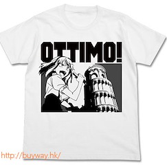 粗點心戰爭 : 日版 (大碼)「枝垂螢」"Ottimo!" 白色 T-Shirt