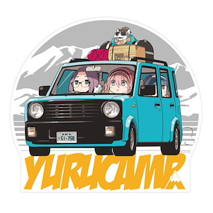 搖曳露營△ 「各務原撫子 + 志摩凜 + 各務原櫻」貼紙 (10.8cm × 11.8cm) "Yuru Camp" Yuru Camp Car Sticker【Laid-Back Camp】
