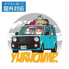 搖曳露營△ 「各務原撫子 + 志摩凜 + 各務原櫻」室外對應 貼紙 (10.8cm × 11.8cm) "Yuru Camp" Yuru Camp Car Outdoor Compatible Sticker【Laid-Back Camp】