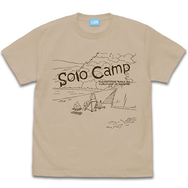 搖曳露營△ (加大)「志摩凜」Solo Camp 淺米色 T-Shirt Rin's Solo Camp T-Shirt /LIGHT BEIGE-XL【Laid-Back Camp】