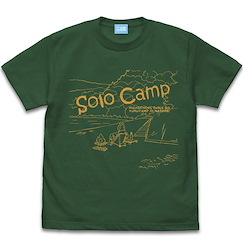 搖曳露營△ : 日版 (中碼)「志摩凜」Solo Camp 常苔蘚綠 T-Shirt