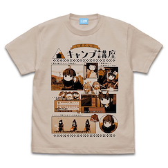 搖曳露營△ : 日版 (中碼)「志摩凜」キャンプ講座 Ver.2.0 深米色 T-Shirt