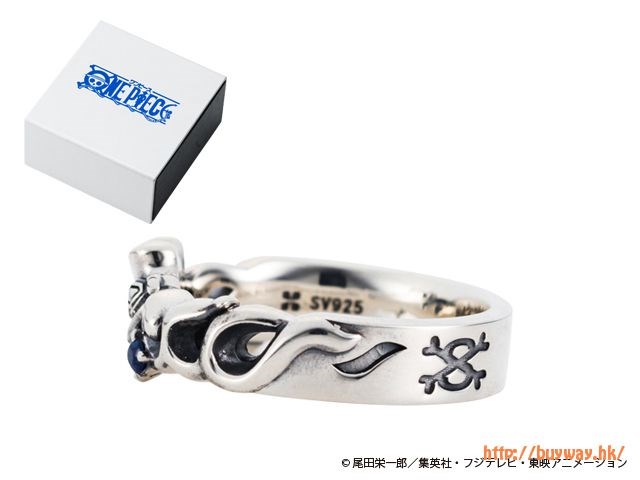 海賊王 : 日版 Silver Accessories 05「薩波」火拳 戒指 (日本尺寸 19)
