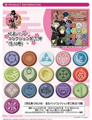 刀劍亂舞-ONLINE- 刀紋 收藏徽章 Vol. 3 (20 Pieces) Crest Can Badge Vol. 3 (20 Pieces)【Touken Ranbu -ONLINE-】