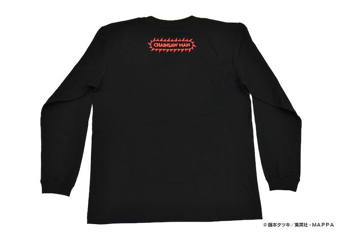 鏈鋸人 : 日版 (加大)「鏈鋸人」塔羅牌 黑色 長袖 T-Shirt