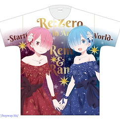 Re：從零開始的異世界生活 : 日版 (大碼)「雷姆 + 拉姆」晚裝 T-Shirt