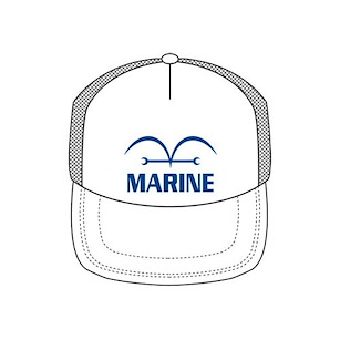 海賊王 「新世界編」MARINE 白色 Cap帽 New World Arc Marines Mesh Cap/ WHITE - Free Size【One Piece】