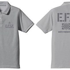 機動戰士高達系列 (加大) "地球連邦宇宙軍" 灰色 Polo Shirt E.F.S.F. Polo Shirt / GRAY - XL【Mobile Suit Gundam Series】