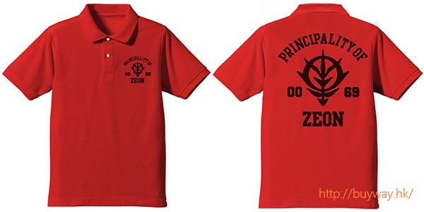 機動戰士高達系列 : 日版 (中碼)「吉姆」紅色 Polo Shirt