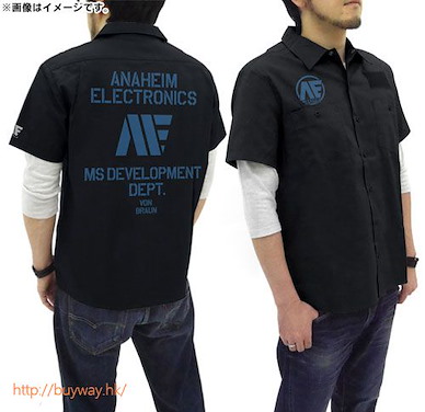 機動戰士高達系列 (大碼) "Anaheim" 標誌 裇衫 黑色 Mobile Suit Zeta Gundam - Anaheim Logo Patch Base Work Shirt / BLACK - L【Mobile Suit Gundam Series】