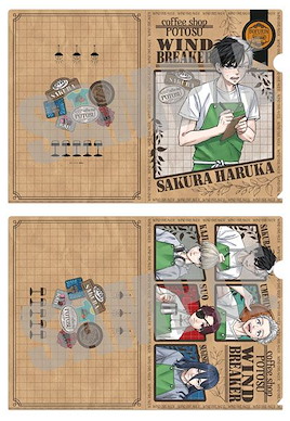 WIND BREAKER 「櫻遙」Coffee shop Ver. A4 文件套 (2 枚入) Clear File Set Haruka Sakura & Group Coffee shop ver.【Wind Breaker】