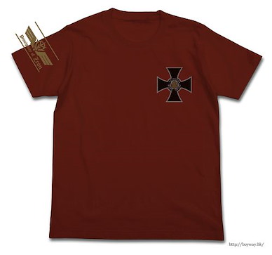 機動戰士高達系列 (大碼)「錫安盾十字章」酒紅色 T-Shirt Zeon Honor Cross T-Shirt / BURGUNDY-L【Mobile Suit Gundam Series】