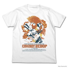 星際牛仔 : 日版 (大碼) 電影海報設計 白色 T-Shirt
