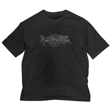 魔兵驚天錄系列 (大碼) 寬鬆 黑色 T-Shirt Big Silhouette T-Shirt /BLACK-L【Bayonetta Series】