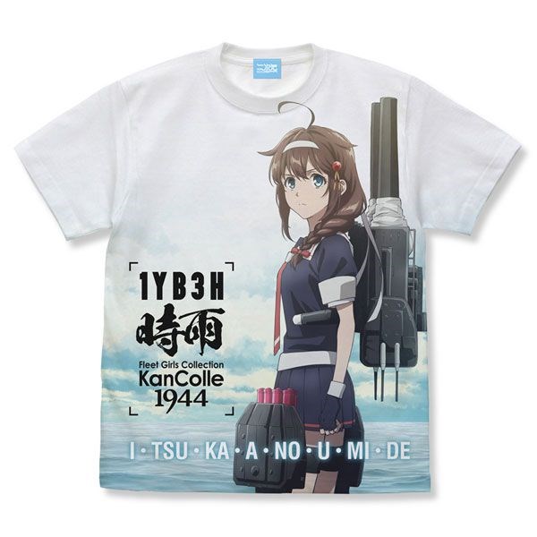 艦隊 Collection -艦Colle- : 日版 (加大)「時雨」全彩 白色 T-Shirt